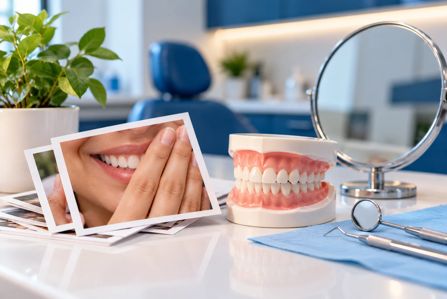 Covering your smile in photos